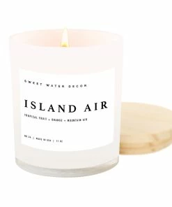 Sweet Water Decor Island Air Soy Candle - White Jar - 11 Oz CANDLES + REEDS