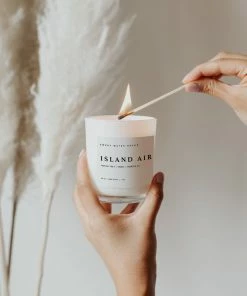 Sweet Water Decor Island Air Soy Candle - White Jar - 11 Oz CANDLES + REEDS