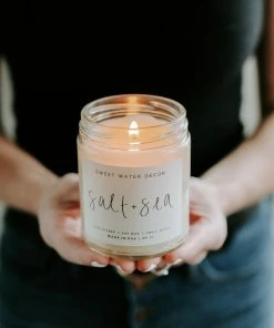 Sweet Water Decor Salt And Sea Soy Candle - Clear Jar - 9 Oz CANDLES + REEDS