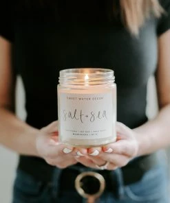 Sweet Water Decor Salt And Sea Soy Candle - Clear Jar - 9 Oz CANDLES + REEDS