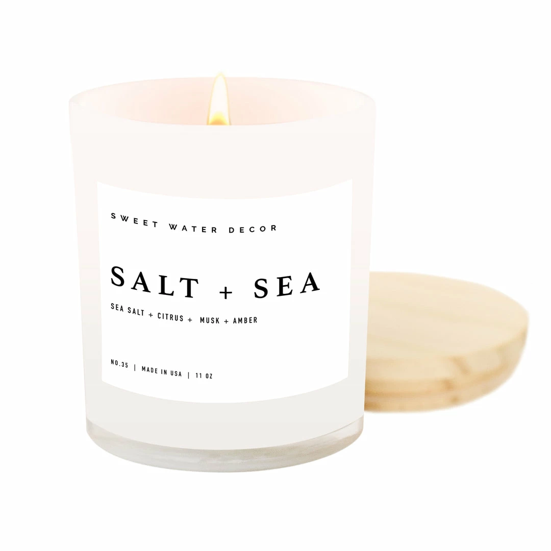 Wholesale π₯ Sweet Water Decor Salt And Sea Soy Candle - White Jar - 11 Oz CANDLES + REEDS π 1 Sweet Water Decor Salt And Sea Soy Candle - White Jar - 11 Oz CANDLES + REEDS