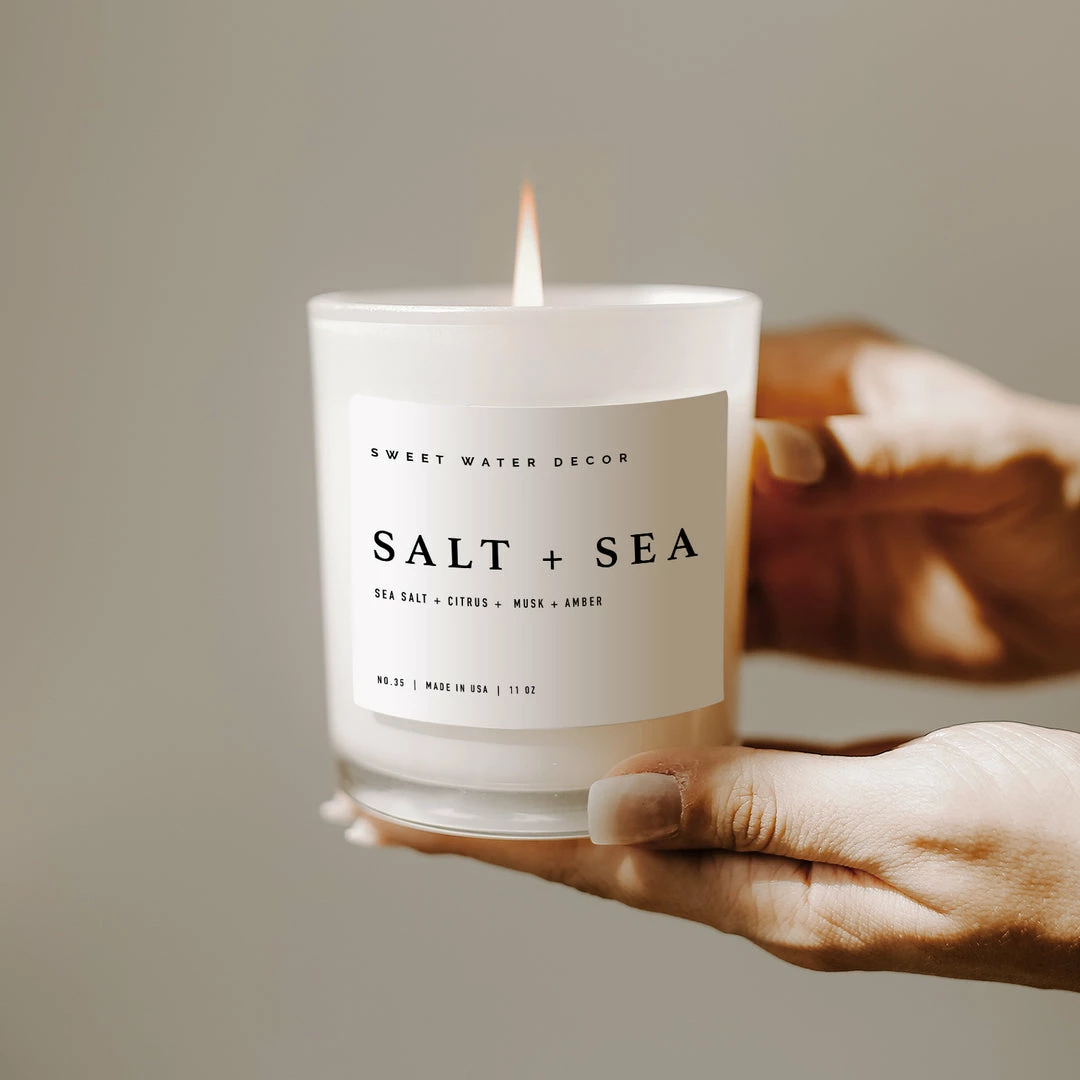 Wholesale π₯ Sweet Water Decor Salt And Sea Soy Candle - White Jar - 11 Oz CANDLES + REEDS π 2 Sweet Water Decor Salt And Sea Soy Candle - White Jar - 11 Oz CANDLES + REEDS
