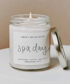 Sweet Water Decor Spa Day Soy Candle - Clear Jar - 9 Oz