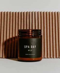 Sweet Water Decor CANDLES + REEDS Spa Day Soy Candle - Amber Jar - 9 Oz