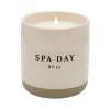 Sweet Water Decor Spa Day Soy Candle - Cream Stoneware Jar - 12 Oz