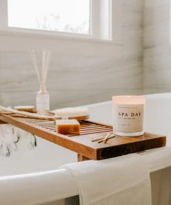 Sweet Water Decor CANDLES + REEDS Spa Day Soy Candle - White Jar - 11 Oz