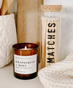 Sweet Water Decor Grapefruit And Mint Soy Candle - Amber Jar - 11 Oz