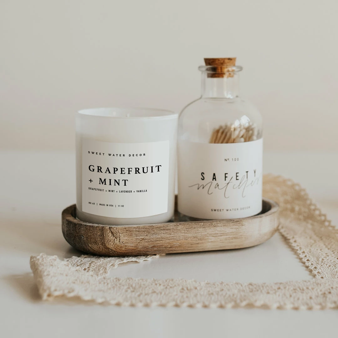Promo π Sweet Water Decor Grapefruit And Mint Soy Candle - White Jar - 11 Oz π 5 Sweet Water Decor Grapefruit And Mint Soy Candle - White Jar - 11 Oz