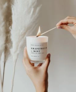 Promo π Sweet Water Decor Grapefruit And Mint Soy Candle - White Jar - 11 Oz π 11 Sweet Water Decor Grapefruit And Mint Soy Candle - White Jar - 11 Oz