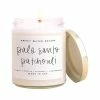 Sweet Water Decor Palo Santo Patchouli Soy Candle - Clear Jar - 9 Oz
