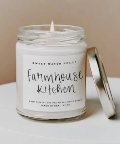 Sweet Water Decor Farmhouse Kitchen Soy Candle - Clear Jar - 9 Oz