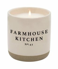 Sweet Water Decor Farmhouse Kitchen Soy Candle - Cream Stoneware Jar - 12 Oz CANDLES + REEDS