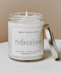 Wholesale π Sweet Water Decor Relaxation Soy Candle - Clear Jar - 9 Oz CANDLES + REEDS π 6 Sweet Water Decor Relaxation Soy Candle - Clear Jar - 9 Oz CANDLES + REEDS