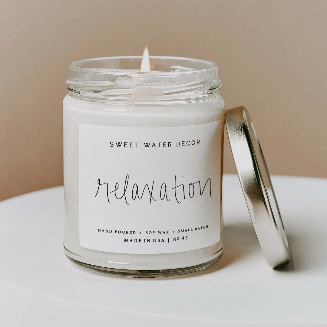Wholesale π Sweet Water Decor Relaxation Soy Candle - Clear Jar - 9 Oz CANDLES + REEDS π 3 Sweet Water Decor Relaxation Soy Candle - Clear Jar - 9 Oz CANDLES + REEDS