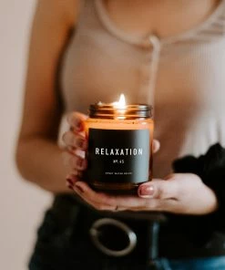 Sweet Water Decor Relaxation Soy Candle - Amber Jar - 9 Oz