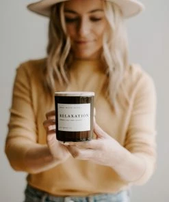 Sweet Water Decor CANDLES + REEDS Relaxation Soy Candle - Amber Jar - 11 Oz