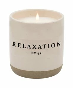 Sweet Water Decor Relaxation Soy Candle - Cream Stoneware Jar - 12 Oz CANDLES + REEDS