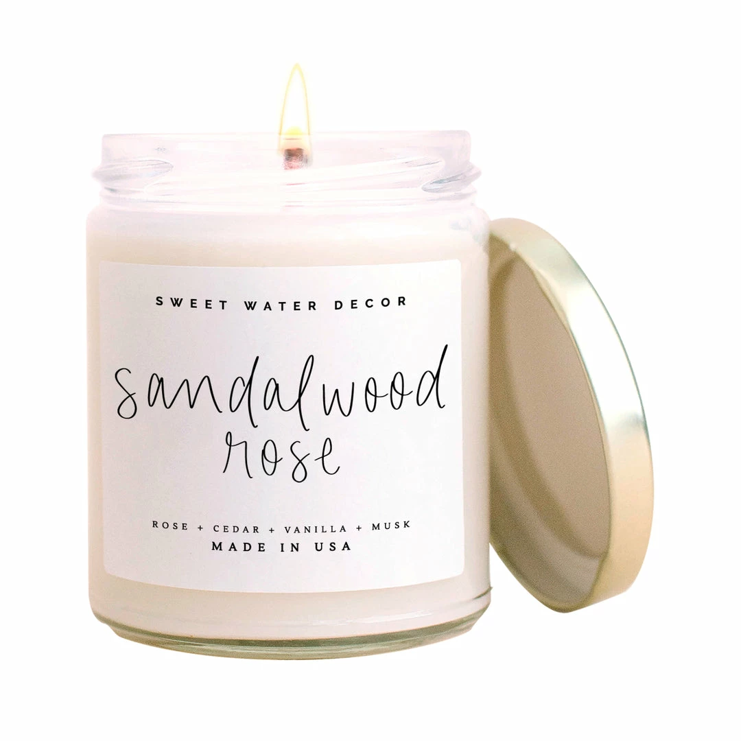 Cheapest 𧨠Sweet Water Decor CANDLES + REEDS π©΄ Sandalwood Rose Soy Candle - Clear Jar - 9 Oz π 1 Sweet Water Decor CANDLES + REEDS Sandalwood Rose Soy Candle - Clear Jar - 9 Oz