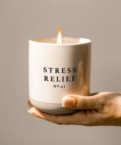 Brand new π Sweet Water Decor Stress Relief Soy Candle - Cream Stoneware Jar - 12 Oz CANDLES + REEDS βοΈ 10 Sweet Water Decor Stress Relief Soy Candle - Cream Stoneware Jar - 12 Oz CANDLES + REEDS