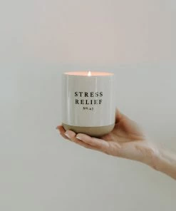 Brand new π Sweet Water Decor Stress Relief Soy Candle - Cream Stoneware Jar - 12 Oz CANDLES + REEDS βοΈ 8 Sweet Water Decor Stress Relief Soy Candle - Cream Stoneware Jar - 12 Oz CANDLES + REEDS