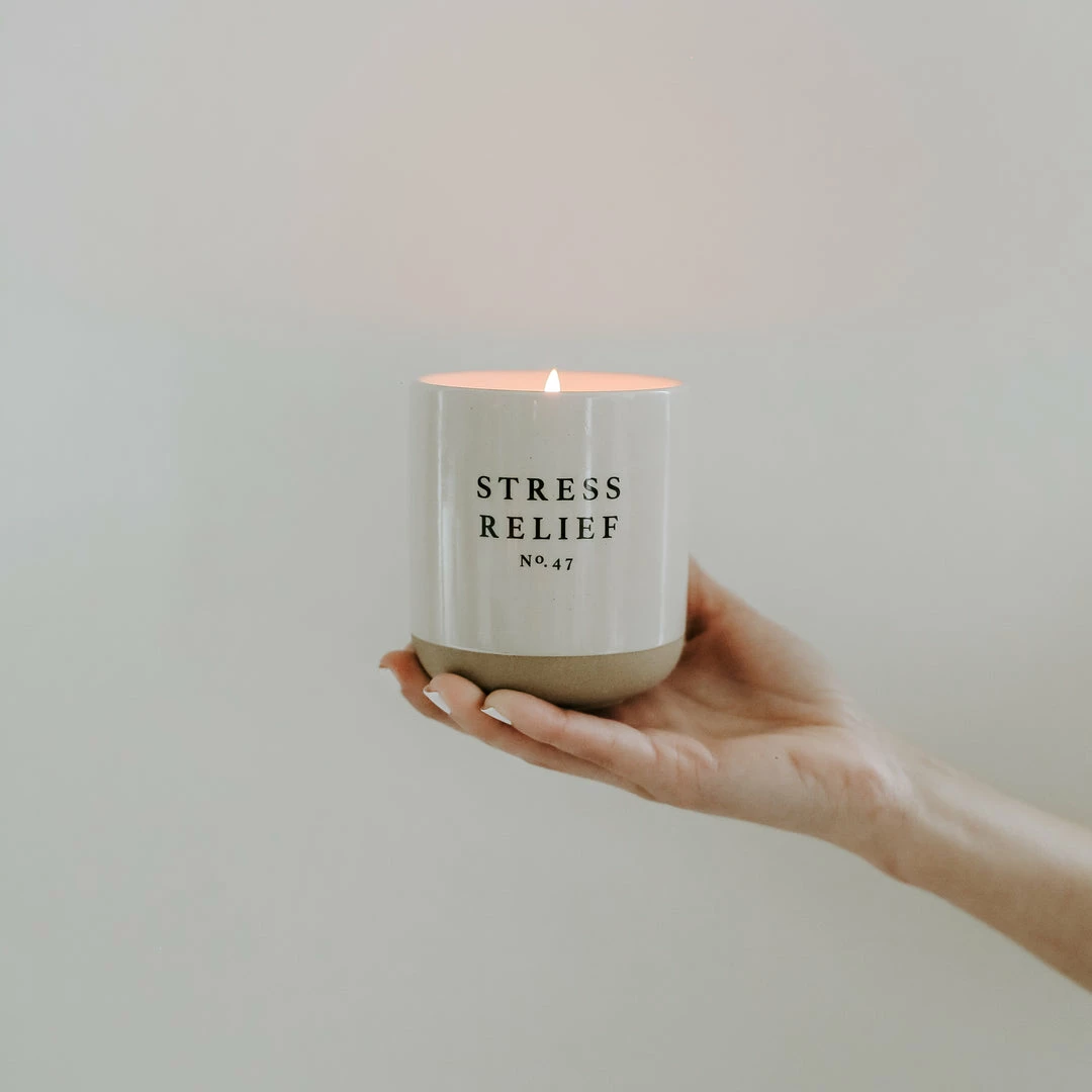 Brand new π Sweet Water Decor Stress Relief Soy Candle - Cream Stoneware Jar - 12 Oz CANDLES + REEDS βοΈ 3 Sweet Water Decor Stress Relief Soy Candle - Cream Stoneware Jar - 12 Oz CANDLES + REEDS