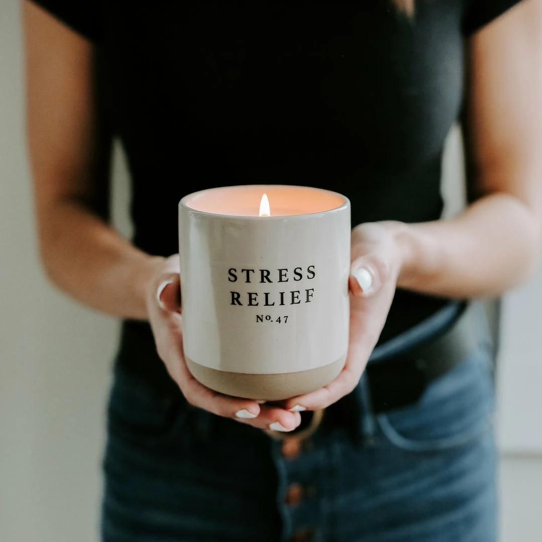 Brand new π Sweet Water Decor Stress Relief Soy Candle - Cream Stoneware Jar - 12 Oz CANDLES + REEDS βοΈ 2 Sweet Water Decor Stress Relief Soy Candle - Cream Stoneware Jar - 12 Oz CANDLES + REEDS