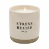 Sweet Water Decor Stress Relief Soy Candle - Cream Stoneware Jar - 12 Oz CANDLES + REEDS