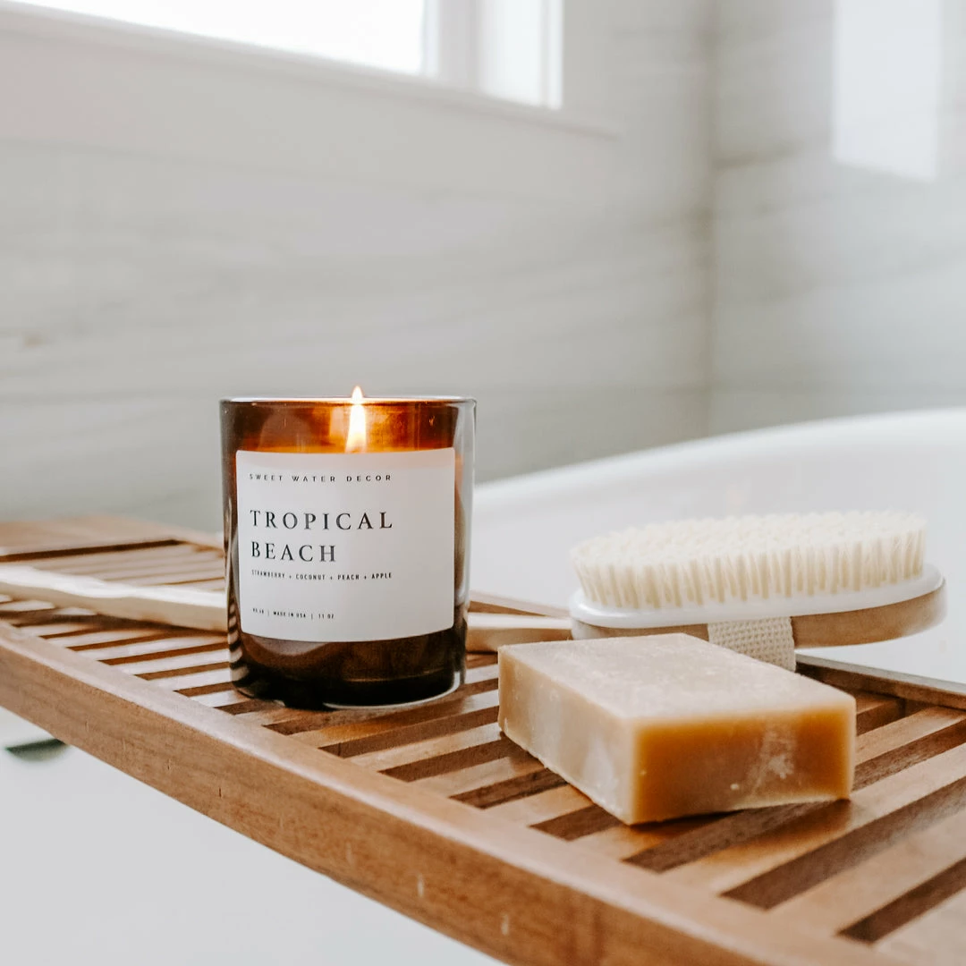 Best deal π₯ Sweet Water Decor Tropical Beach Soy Candle - Amber Jar - 11 Oz CANDLES + REEDS π€© 2 Sweet Water Decor Tropical Beach Soy Candle - Amber Jar - 11 Oz CANDLES + REEDS