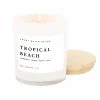 Sweet Water Decor CANDLES + REEDS Tropical Beach Soy Candle - White Jar - 11 Oz