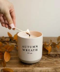 Best deal ✔️ Sweet Water Decor Autumn Wreath Soy Candle - Cream Stoneware Jar - 12 Oz ❤️ 11 Sweet Water Decor Autumn Wreath Soy Candle - Cream Stoneware Jar - 12 Oz