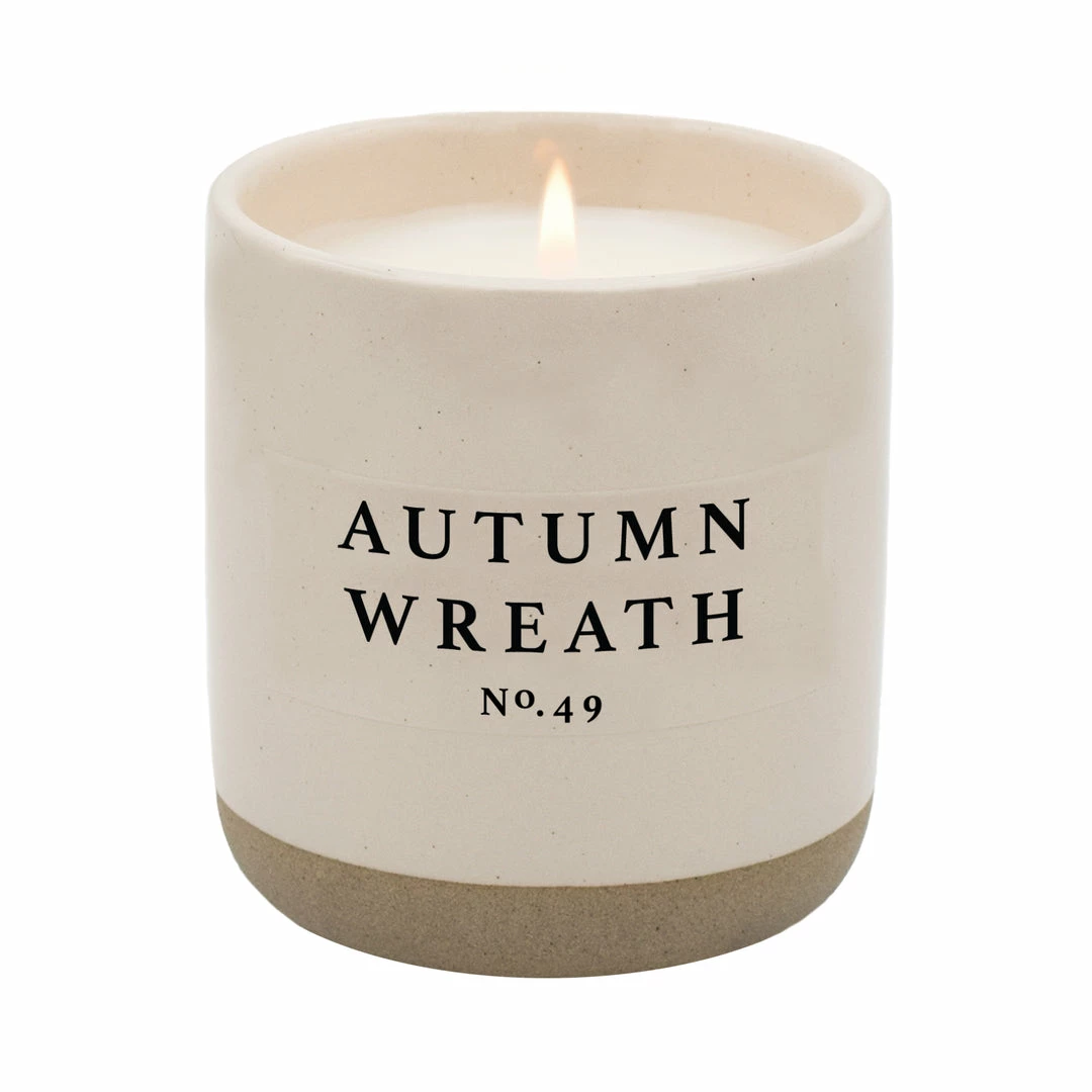 Best deal ✔️ Sweet Water Decor Autumn Wreath Soy Candle - Cream Stoneware Jar - 12 Oz ❤️ 1 Sweet Water Decor Autumn Wreath Soy Candle - Cream Stoneware Jar - 12 Oz