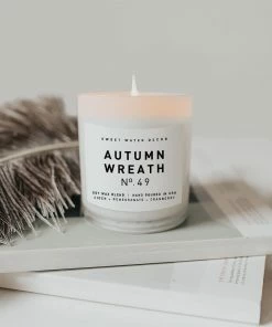 Discount β Sweet Water Decor CANDLES + REEDS Autumn Wreath Soy Candle - White Jar - 11 Oz π― 10 Sweet Water Decor CANDLES + REEDS Autumn Wreath Soy Candle - White Jar - 11 Oz