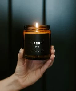 Sweet Water Decor Flannel Soy Candle - Amber Jar - 9 Oz