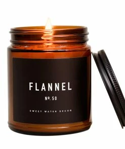 Sweet Water Decor Flannel Soy Candle - Amber Jar - 9 Oz
