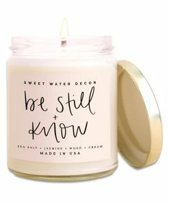 Sweet Water Decor Be Still And Know Soy Candle - Clear Jar - 9 Oz