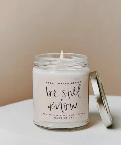 Sweet Water Decor Be Still And Know Soy Candle - Clear Jar - 9 Oz