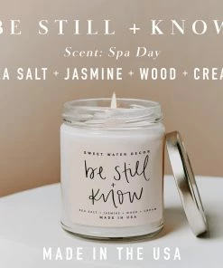 Sweet Water Decor Be Still And Know Soy Candle - Clear Jar - 9 Oz