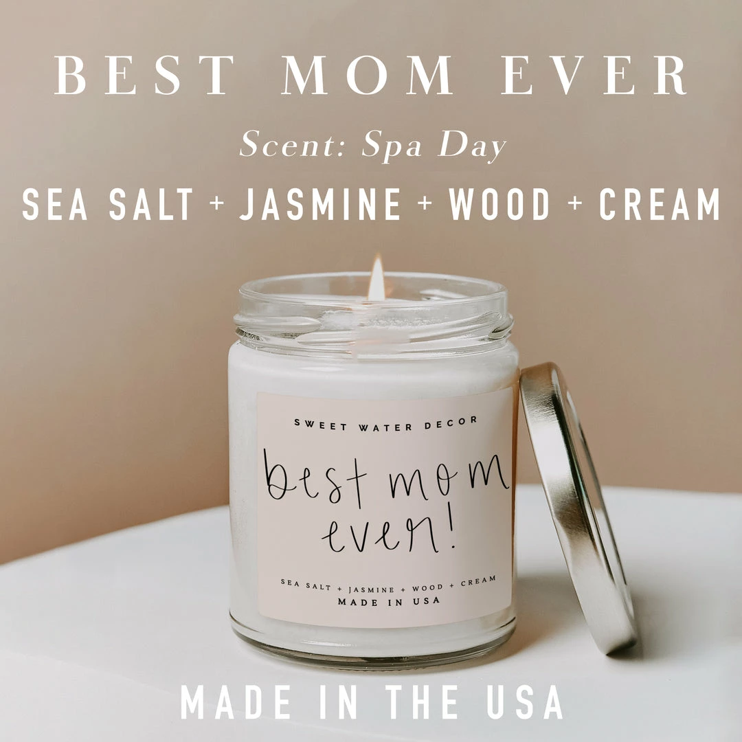 Best deal π Sweet Water Decor CANDLES + REEDS Best Mom Ever! Soy Candle - Clear Jar - 9 Oz π― 4 Sweet Water Decor CANDLES + REEDS Best Mom Ever! Soy Candle - Clear Jar - 9 Oz