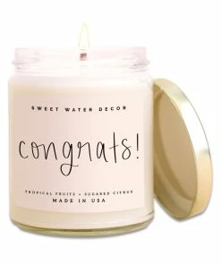 Sweet Water Decor Congrats! Soy Candle - Clear Jar - 9 Oz CANDLES + REEDS