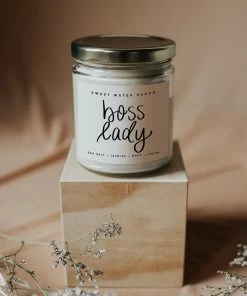 Sweet Water Decor CANDLES + REEDS Boss Lady Soy Candle - Clear Jar - 9 Oz