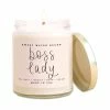 Sweet Water Decor CANDLES + REEDS Boss Lady Soy Candle - Clear Jar - 9 Oz