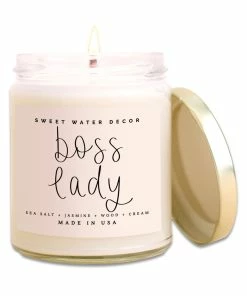 Sweet Water Decor CANDLES + REEDS Boss Lady Soy Candle - Clear Jar - 9 Oz
