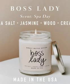Sweet Water Decor CANDLES + REEDS Boss Lady Soy Candle - Clear Jar - 9 Oz