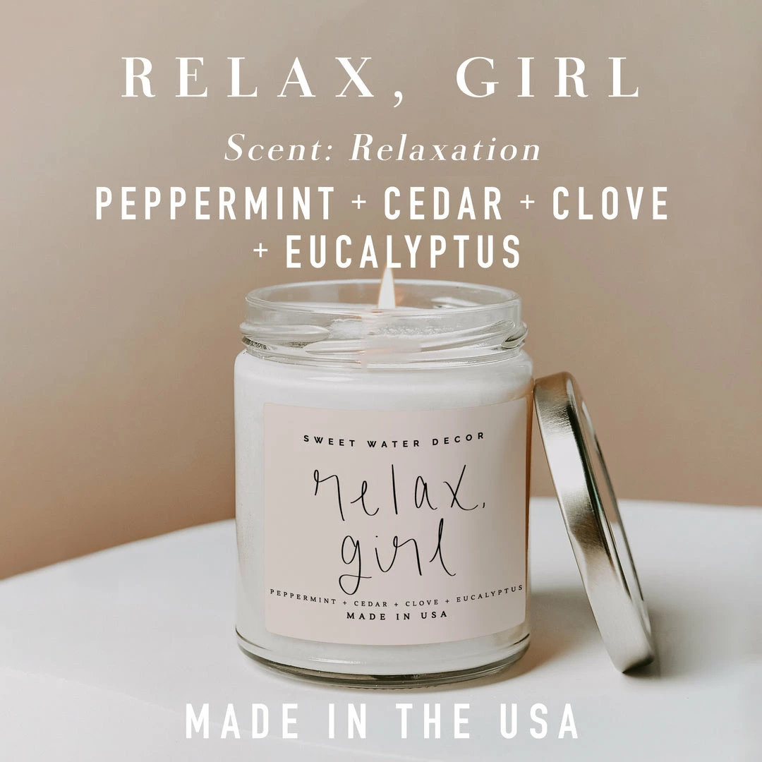 Cheap π Sweet Water Decor CANDLES + REEDS Relax, Girl Soy Candle - Clear Jar - 9 Oz π₯° 3 Sweet Water Decor CANDLES + REEDS Relax, Girl Soy Candle - Clear Jar - 9 Oz