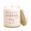 Sweet Water Decor CANDLES + REEDS Wedding Day Soy Candle - Clear Jar - 9 Oz