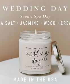 Sweet Water Decor CANDLES + REEDS Wedding Day Soy Candle - Clear Jar - 9 Oz
