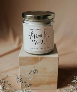 Sweet Water Decor CANDLES + REEDS Thank You! Soy Candle - Clear Jar - 9 Oz