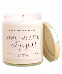 Sweet Water Decor OMG! You're Engaged! Soy Candle - Clear Jar - 9 Oz