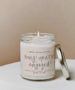 Sweet Water Decor OMG! You're Engaged! Soy Candle - Clear Jar - 9 Oz