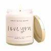 Sweet Water Decor Love You Soy Candle - Clear Jar - 9 Oz